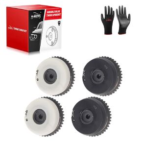 Intake & Exhaust VVT Camshaft Sprocket Compatible with BMW 550i 650i 750i Alpina B7 760Li X5 X6 N63B V8 DOHC Turbo Engine Timing Camshaft Adjuster. 11367598002.11367598001