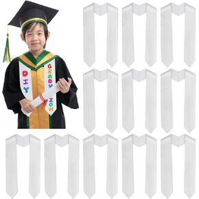 25 Pieces Kids Graduation Stole Blanks Preschool Graduation Sash Honor Stole for Kindergarten Class of 2025 Gifts 50 Inch