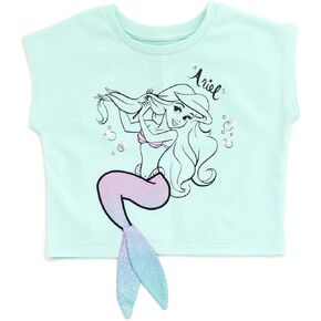 Disney Princess Ariel Girls T-Shirt Toddler to Big Kid Sizes (2T - 10-12)