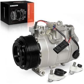 A-Premium Air Conditioner AC Compressor with Clutch Compatible with Mercedes-Benz ML350 2011-2015 3.0L, GL350 2012-2016 3.0L, GLE350d 2016 3.0L