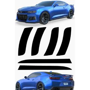 Fits 2016-2024 Chevrolet Camaro Side Marker Lights and Rear Reflector Tint Kit. These Vinyl Blacked Out sidemarker Accessories fit All Trim Levels