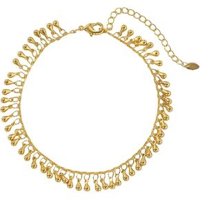 الكاحل-bracelets-senslets-for-women-14k سلسلة ارتباطات كوبانية مقاومة للماء ، خلفيات كبيرة الحجم للمجوهرات الشاطئية