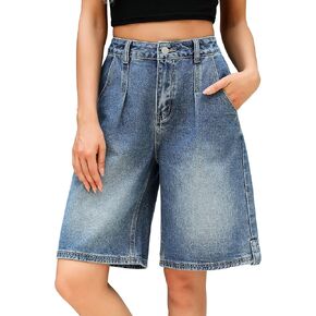 Kedera Women's Baggy Denim Shorts Loose Bermuda Trendy High Waisted Casual Y2K Jeans Short
