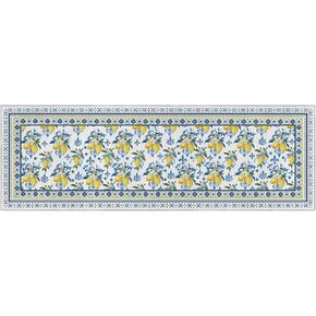 Artoid Mode Blue Lemon Iris Summer Door Mat, Seasonal Entryway Rug Home Decor Low-Profile Non-Slip Washable Area Rug for Entryway Bedroom Bathroom Laundry Room Indoor 2x3 Feet