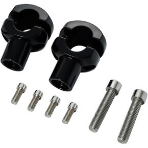 Motorcycle Handlebar Risers (Gloss Black, 2 inch)