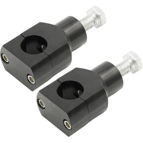 MT030-08-22-BK Black Round 7/8 Inches 22mm 7/8 Inch Handlebar Riser Clamps, Replacement for Harley Replacement for Kawasaki, Replaces MT030-08-22-BK