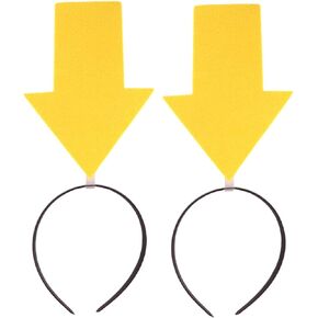 Didiseaon 2PCS Funny Headband Arrow Hairband Hoops Cupid Head Bopper for Sports Party Women Birthday Hair Band Hoop Decoration (Yellow)