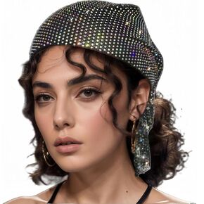 Munyee Hua Rhinestone Short headscarf
