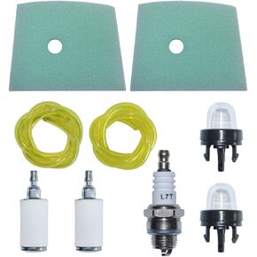 Air Fuel Filter Line Primer Bulb Kit For Husqvarna 123C 123L 325RX 326RX HA110, Air Filter, Fuel Filter, Fuel Line, Spark Plug