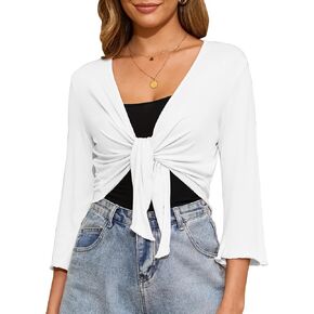 تتجاهل ربطة عنق النساء 3/4 بوليرو كارديجان شرير تتجاهل سترة سترة معقدة غير رسمية خفيفة الوزن شال قصيرة in Kuwait