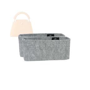 منظم الأكياس لـ Louis Vuitton Capucines Mini (مجموعة من 2) حقيبة - Premium Love Pass Handbag Insert Liner Shaper (المصنوعة يدويًا) دعم البنية الناعمة (20 خيارًا للألوان)