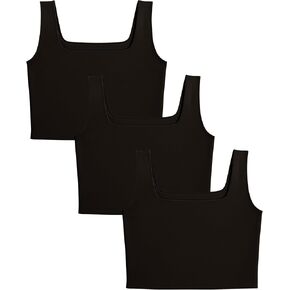 أساسيات أساسيات صدرية تانك للرياضة | تجريب دنة كامي محصول الخزان | 4 طريق تمتد Pullover Sport Top | عبوات متعددة