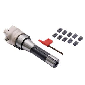 R8 FMB22 7/16-20UNF عرقوب مطحنة نهاية الوجه و400R 50 مم CNC نهاية طحن شل القاطع مع 10 قطع سوداء APMT1604 كربيد إدراج ومفتاح T15