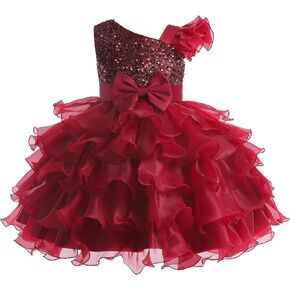 Lamgool Girls Dress Dress Toddler Pageant Rainbow Princess Shuffle Flower