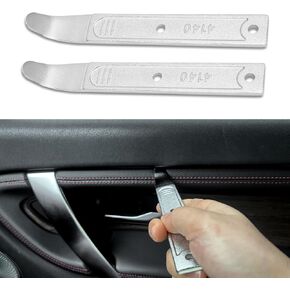 4140 Pry Tool, Trim Removal Tool, Auto Door Audio Dash Panel Popper Trim Puller, Car Accessories Metal Pry Bar for Removing Interior Trim, Paneling, Sheet Metal, Fasteners and More (1PCS)