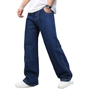 الجينز الجينز الفضفاض من Gingtto y2k streetwear denim سروال عريض الساق 32 بوصة inseam