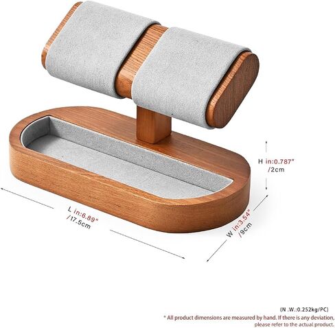 Solid Wood Watch Stand Display Watch Ring Earrings Stand for Men and Women Jewelry Bracelet Wristwatch Organizer for Store and Home(Single) in Saudi Arabia