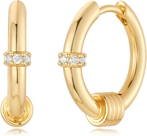 MYEARS Women Huggie Earrings Gold Hoop 14K Gold Filled Small Simple Handmade Hypoallergenic Everyday Jewelry in Saudi Arabia
