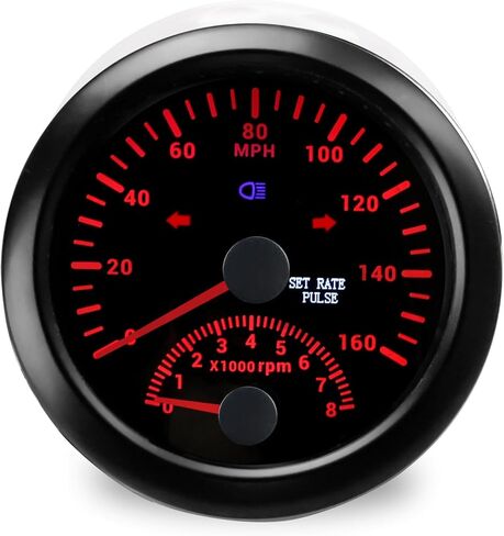 WATERWICH GPS Speedometer 0-160MPH + 8000RPM Tachometer for All Vehicle Ship Boat Yacht in Saudi Arabia