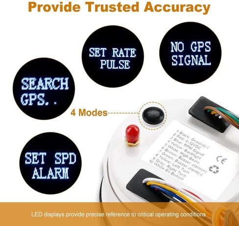 WATERWICH GPS Speedometer 0-160MPH + 8000RPM Tachometer for All Vehicle Ship Boat Yacht in Saudi Arabia