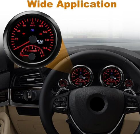 WATERWICH GPS Speedometer 0-160MPH + 8000RPM Tachometer for All Vehicle Ship Boat Yacht in Saudi Arabia