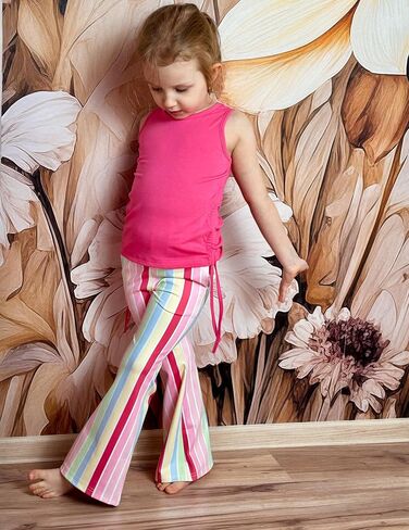 Arshiner Toddler Girl Clothes 2 قطعة من الجانبين قم بتعديل قمم الخزانات وضرب طماق. in Kuwait
