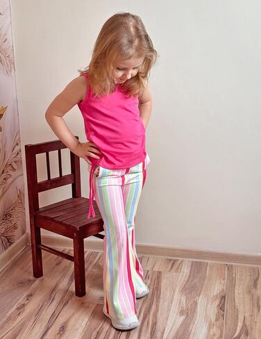 Arshiner Toddler Girl Clothes 2 قطعة من الجانبين قم بتعديل قمم الخزانات وضرب طماق. in Kuwait