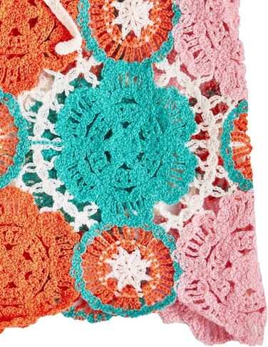 Verdusa Women's Boho Floral Crochet Sweater Vest Tie Front Knitted Sleeveless Cardigan in Saudi Arabia