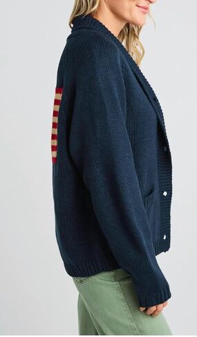 American Flag Knit Sweater Cardigan for Women USA Flag Star Stripe Print Open Front Vintage Knitwear Cardigans in Saudi Arabia