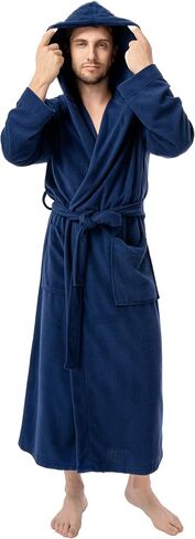 DAVID ARCHY Men's Robe Long Sleeve Lightweight Knit Bathrobe,Comfort Knee Length Hood Sleepwear in Saudi Arabia