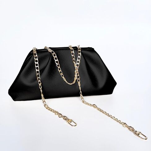 Elegant Pleated Vegan Leather Clutch Purse for Women - Stylish Soft PU Evening Handbag in Saudi Arabia