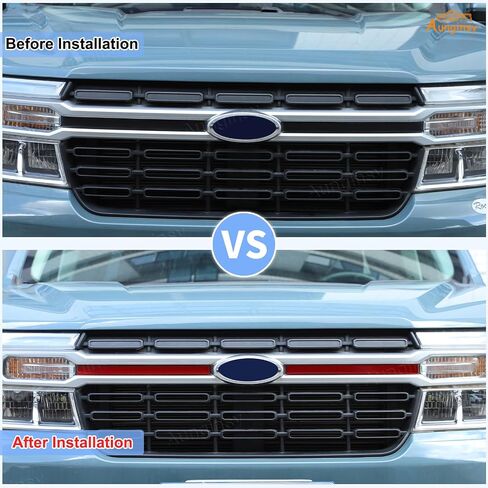 تغطية مصبوب Aunginsy Car الأمامية المتوافقة مع Ford Maverick 2022-2024-إدراج غطاء القطع ، الشريط الجانبي لشارة الوجه ، ملحقات غطاء حارس المقطع in Kuwait