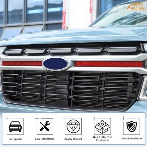 تغطية مصبوب Aunginsy Car الأمامية المتوافقة مع Ford Maverick 2022-2024-إدراج غطاء القطع ، الشريط الجانبي لشارة الوجه ، ملحقات غطاء حارس المقطع in Kuwait