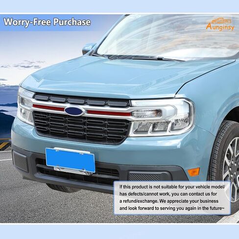تغطية مصبوب Aunginsy Car الأمامية المتوافقة مع Ford Maverick 2022-2024-إدراج غطاء القطع ، الشريط الجانبي لشارة الوجه ، ملحقات غطاء حارس المقطع in Kuwait