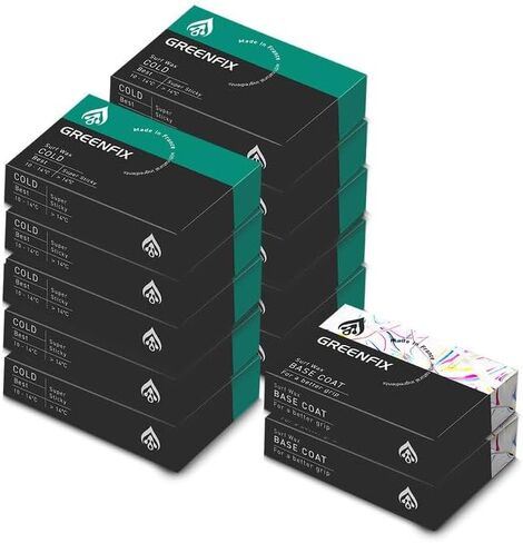 GreenFix/Cold Water 48-58°F - Organic High Performance Surfboard Wax, Natural Ocean Friendly - Made in France - Non-Melting in Sun, Winner 2009 EU Innovation Award in Saudi Arabia