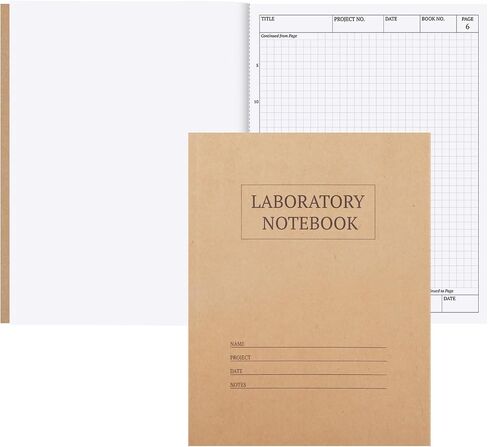 3 Pack Carbonless Chemistry Lab Notebook, 8.5X11 Inch Student Lab notebook with Duplicate/Numbered/Grid Pages, 25 Sets of Pages, Total 75 Sets (Kraft) in Saudi Arabia