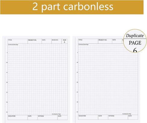3 Pack Carbonless Chemistry Lab Notebook, 8.5X11 Inch Student Lab notebook with Duplicate/Numbered/Grid Pages, 25 Sets of Pages, Total 75 Sets (Kraft) in Saudi Arabia