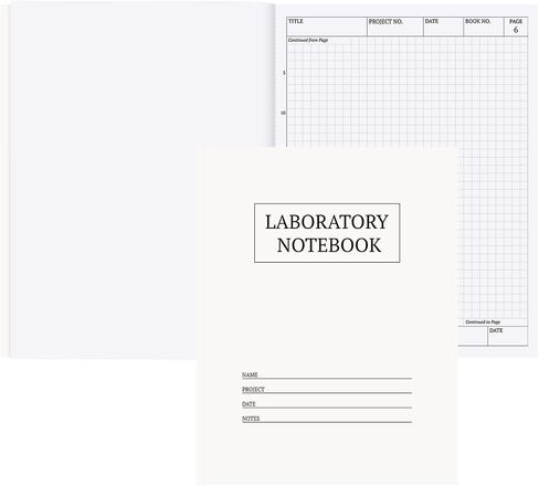 3 Pack Carbonless Chemistry Lab Notebook, 8.5X11 Inch Student Lab notebook with Duplicate/Numbered/Grid Pages, 25 Sets of Pages, Total 75 Sets (Kraft) in Saudi Arabia