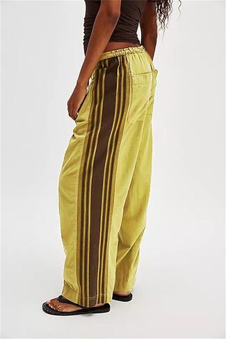 Miqil Women Y2K Striped Sweatpants Loose Wide Leg Drawstring Side Stripe Track Pants Elastic Waist Baggy Joggers in Kuwait