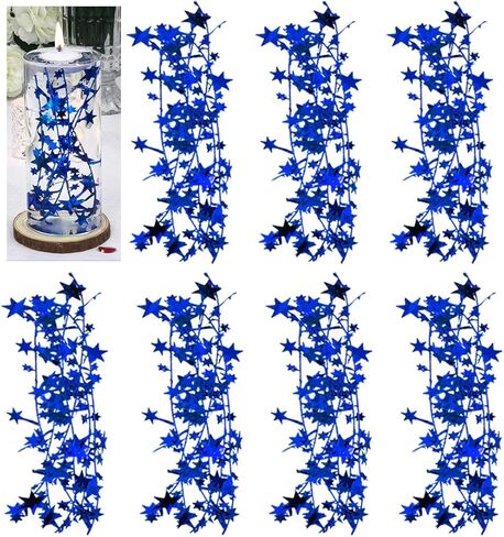 40 Pcs Star String for Floating Candle Centerpieces, Glitter Star Vase Filler for Table Wedding Christmas Water Centerpiece. (Gold) in Kuwait