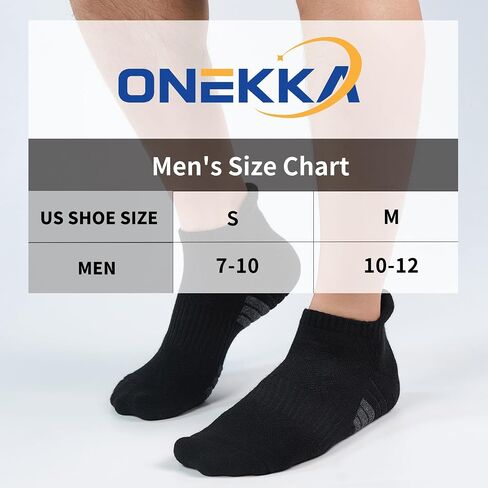 Mens Ankle Running Socks, Sport Athletic Socks with Cushined, Low Cut Compression Cotton Socks, 4 Pairs in Saudi Arabia