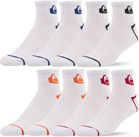 Quiksilver Mens Socks 8 أزواج الجوارب في الكاحل للرجال حجم الأحذية الرياضية الممتازة 8-12 in Kuwait