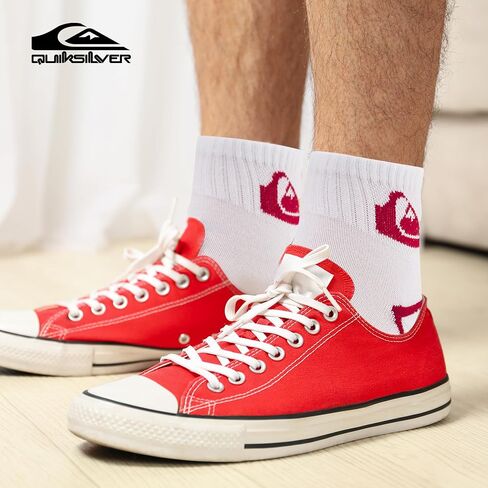 Quiksilver Mens Socks 8 أزواج الجوارب في الكاحل للرجال حجم الأحذية الرياضية الممتازة 8-12 in Kuwait