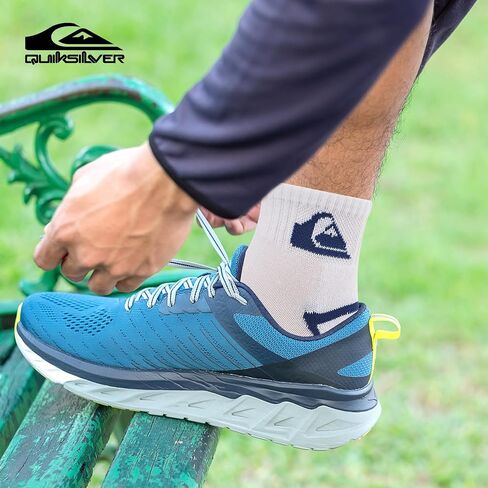 Quiksilver Mens Socks 8 أزواج الجوارب في الكاحل للرجال حجم الأحذية الرياضية الممتازة 8-12 in Kuwait