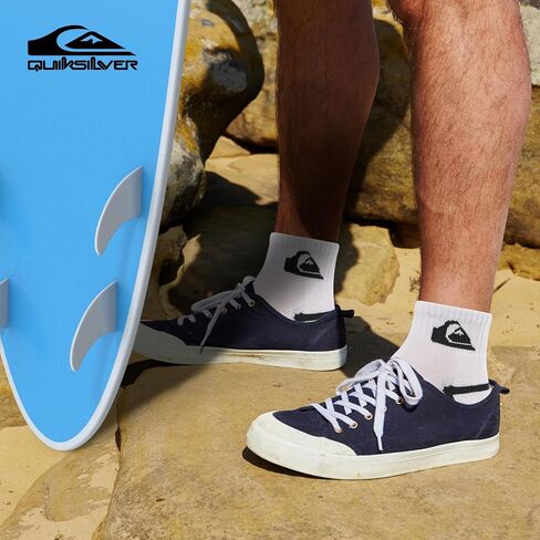 Quiksilver Mens Socks 8 أزواج الجوارب في الكاحل للرجال حجم الأحذية الرياضية الممتازة 8-12 in Kuwait