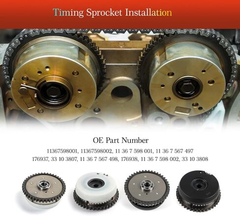 11367598001 11367598002 2PCS CHAIKE & 2PCS العادم عمود الحدبات المناوب في Alpina B7 550i 650i 750li x5 4.4L V8 توقيت محرك العمود الكامش in Saudi Arabia