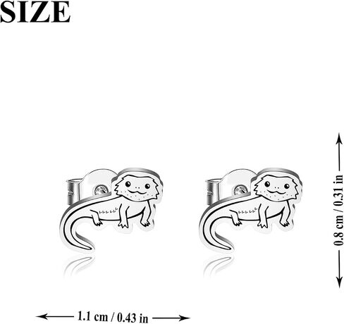 OKEYCH Bearded Dragon Lover Gift Stud Earrings Mom Jewelry in Kuwait
