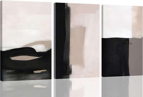ZQARTZZQ Black and Gold Wall Decor, Abstract Wall Art, Canvas Pictures Wall Decor Marble Prints Paintings Set of 3 for Living Room Bedroom Office Bathroom 12x16in in Saudi Arabia
