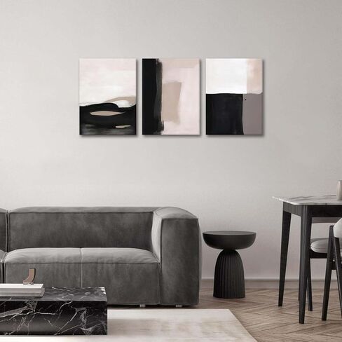 ZQARTZZQ Black and Gold Wall Decor, Abstract Wall Art, Canvas Pictures Wall Decor Marble Prints Paintings Set of 3 for Living Room Bedroom Office Bathroom 12x16in in Saudi Arabia
