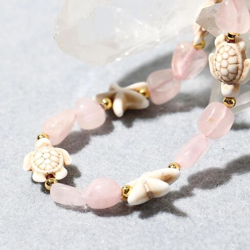 Boho Turtle Starfish Ankle Bracelets for Women Tumbled Crystals Beaded Anklet Summer Hawaii Beach Adjustable Party Foot Jewelry in Kuwait